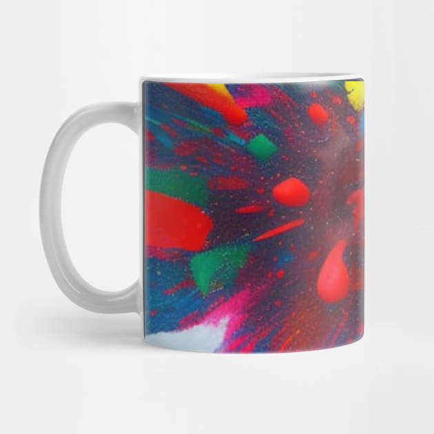 Abstract Colourful Splatter Art by DMBGdesigns